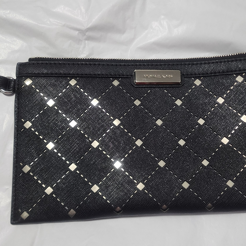 Michael Kors Black and Silver Clutch